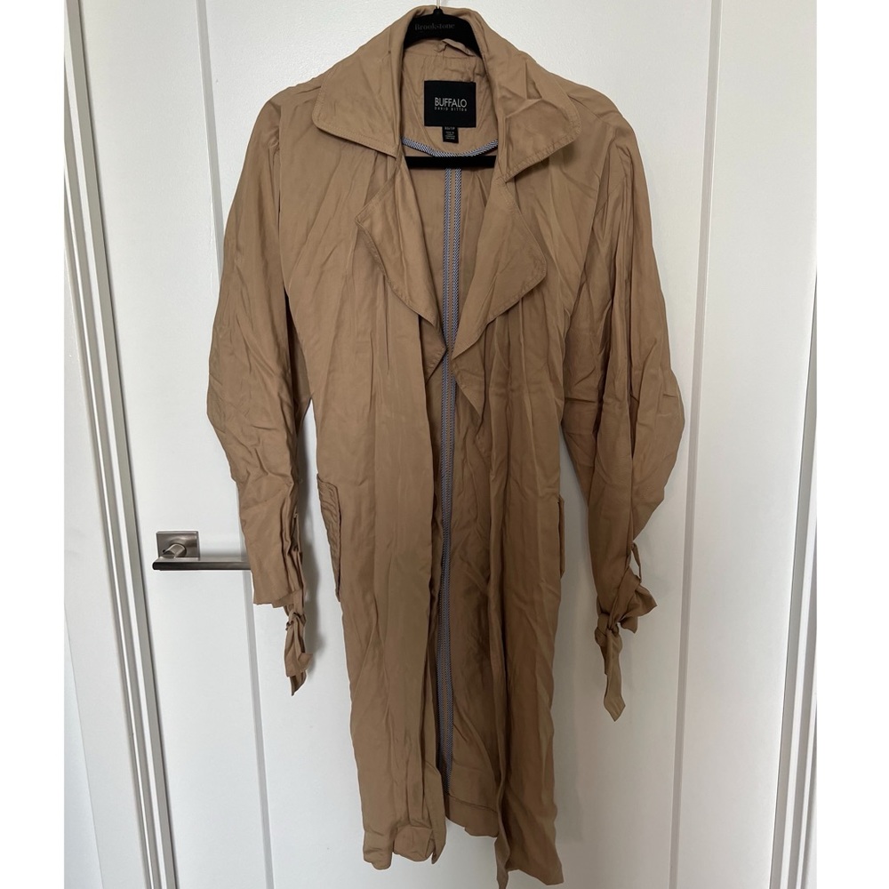 Khaki Long Trench Coat